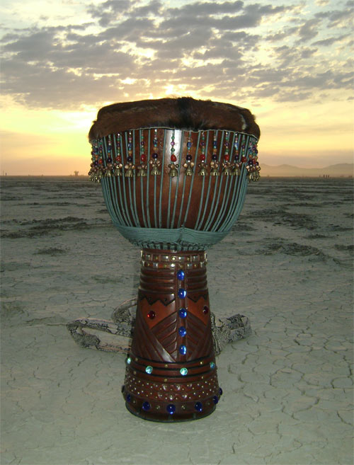 Burning man djembe